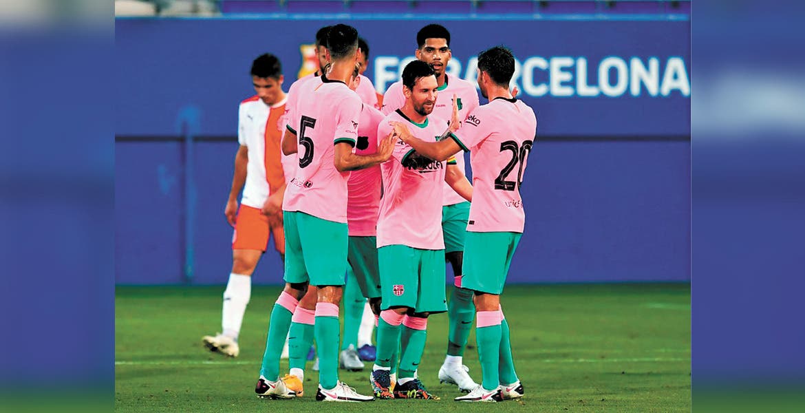 Lionel Messi. El argentino marcó dos goles en el amistoso ante el Girona. 