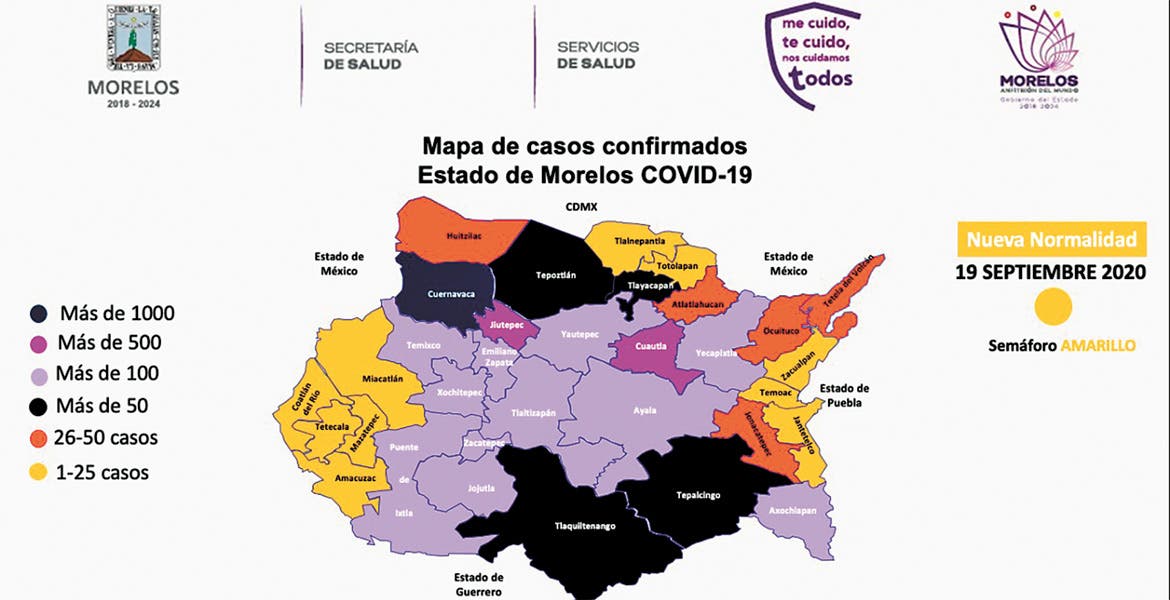 Se suman 49 casos de COVID-19 en las últimas 24 horas en Morelos