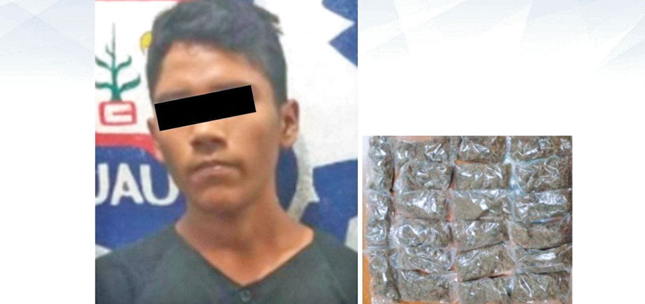 Detienen a sujeto en Morelos con 21 dosis de droga