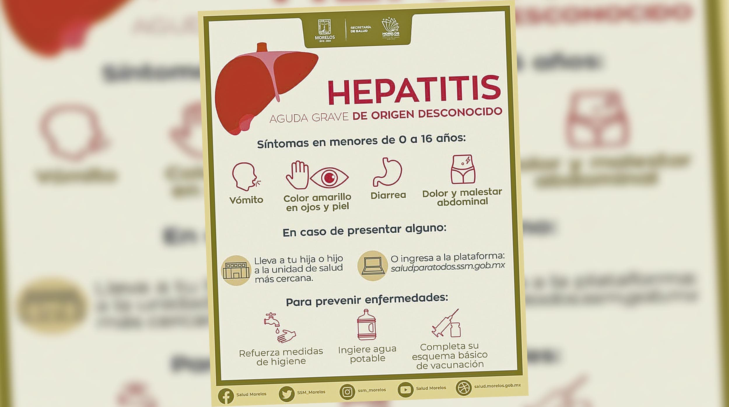 Morelos : Reportan primer caso de hepatitis grave infantil