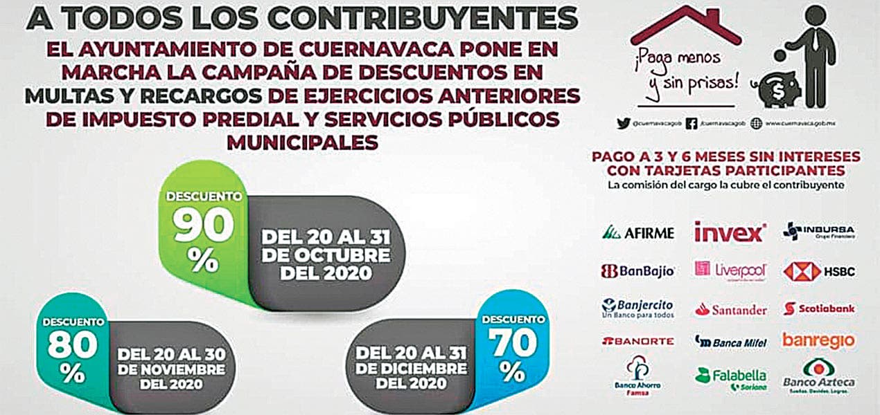 Aplicarán descuentos a jubilados en Cuernavaca - Aplicarán descuentos del 50 y 15% 