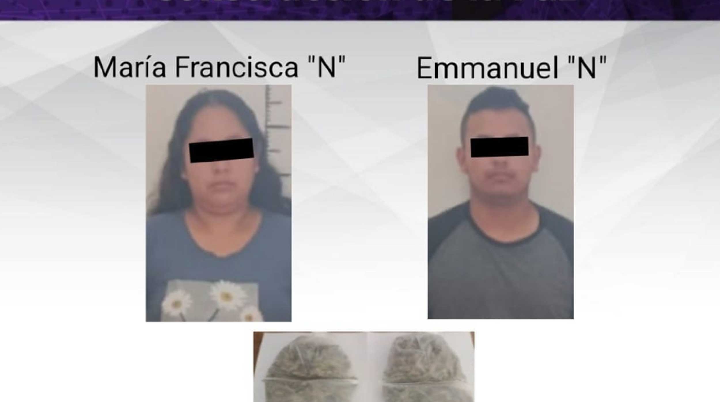 Detienen a pareja por delito contra la salud