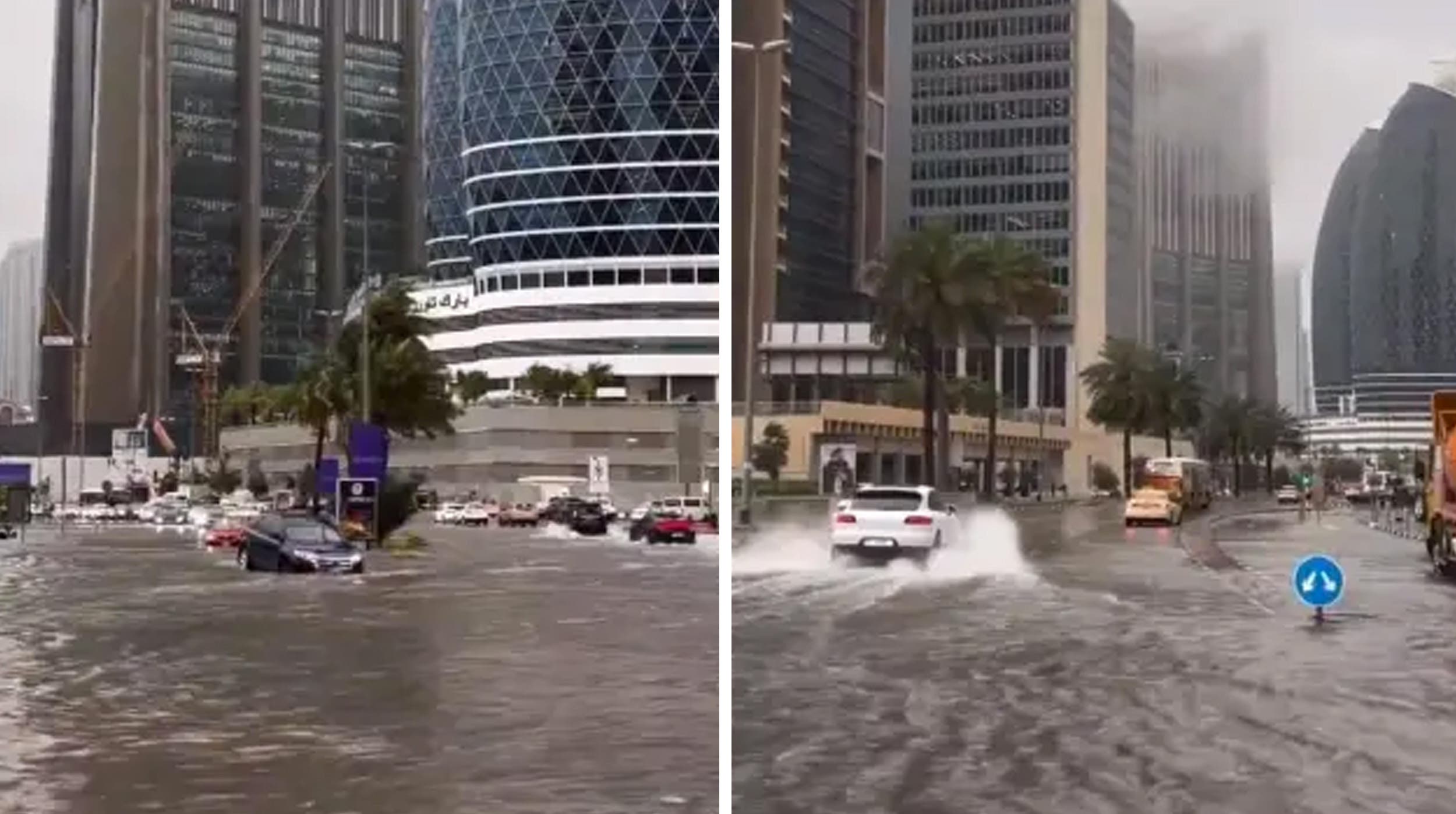 VIDEO: Fuertes lluvias provocan inundaciones en Dubai, y cancelación de vuelos