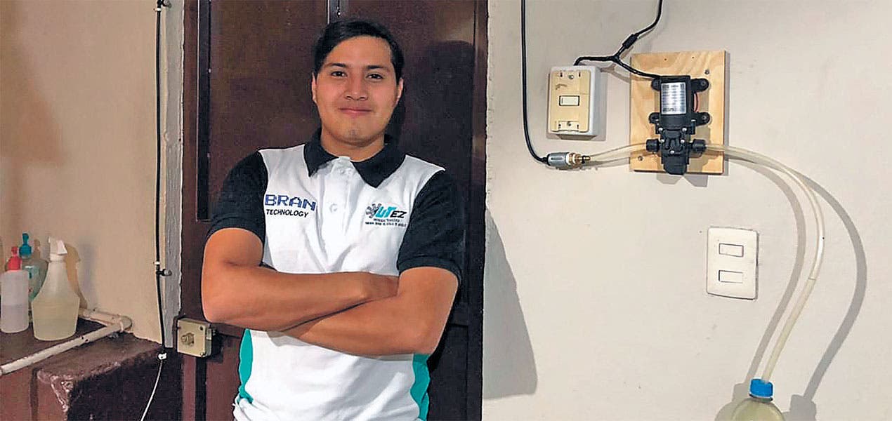 En Morelos, diseña joven prototipo para desinfectar hogares