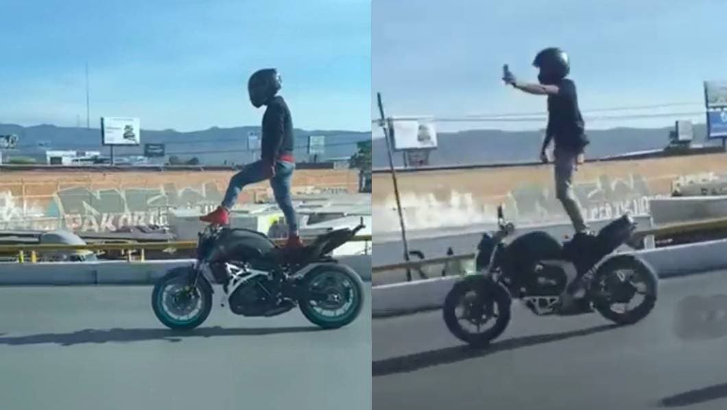 Motociclistas en la Carretera 57, S.L.P.