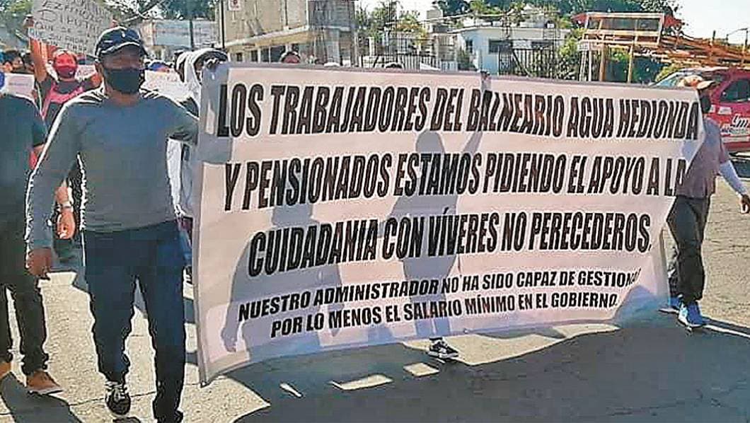 Reclaman salarios trabajadores de Agua Hedionda, en Cuautla