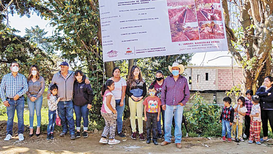 Arranca obras Tetela del Volcán para drenaje