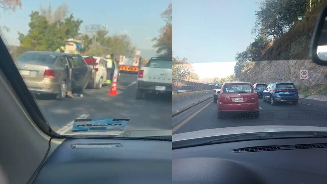 Autopista Acapulco–Cuernavaca registra tráfico tras carambola