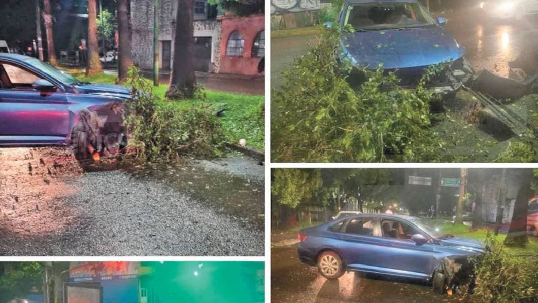 Aban­do­nan un vehí­culo des­pués de cho­carlo en Lomas de la Selva