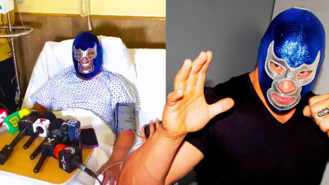 Blue Demon Jr. tras accidente automovilístico