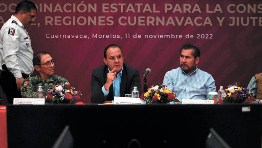 Llamado. El gobernador de Morelos les recordó a los alcaldes que la seguridad es tarea de todos y es “momento de cerrar filas”.