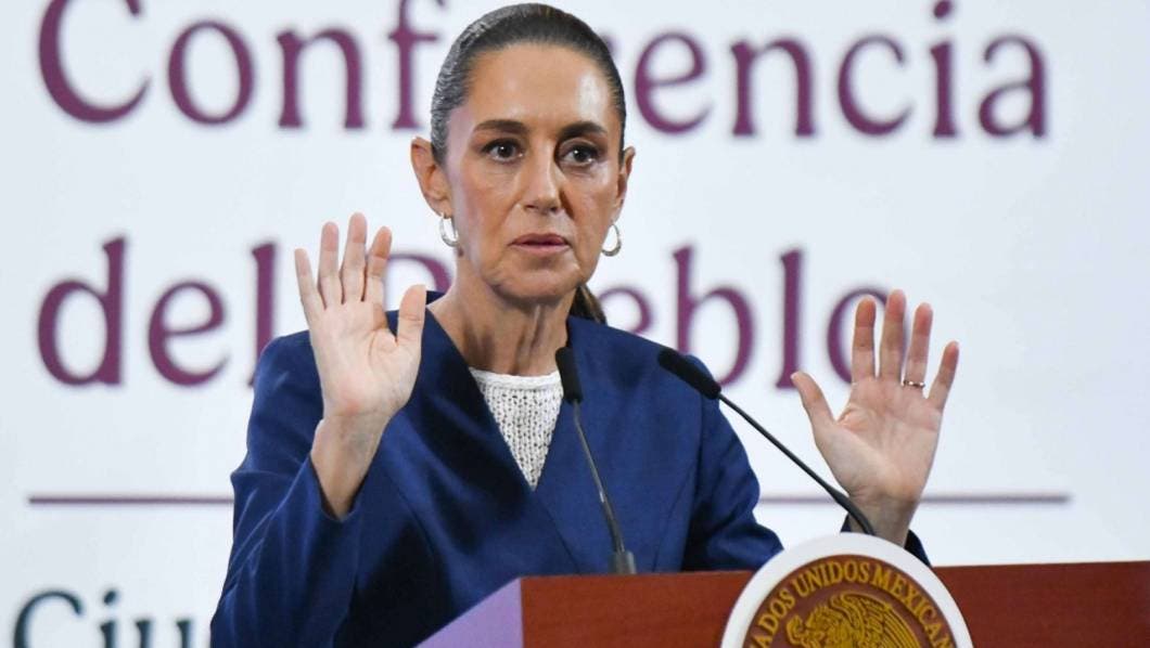 Sheinbaum dando declaraciones