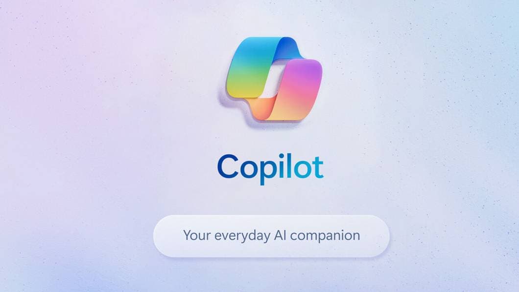 Logo y barra de búsqueda de la app copilot