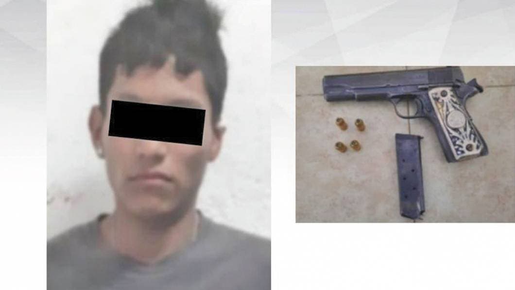 Detienen a joven con pistola fajada en Morelos