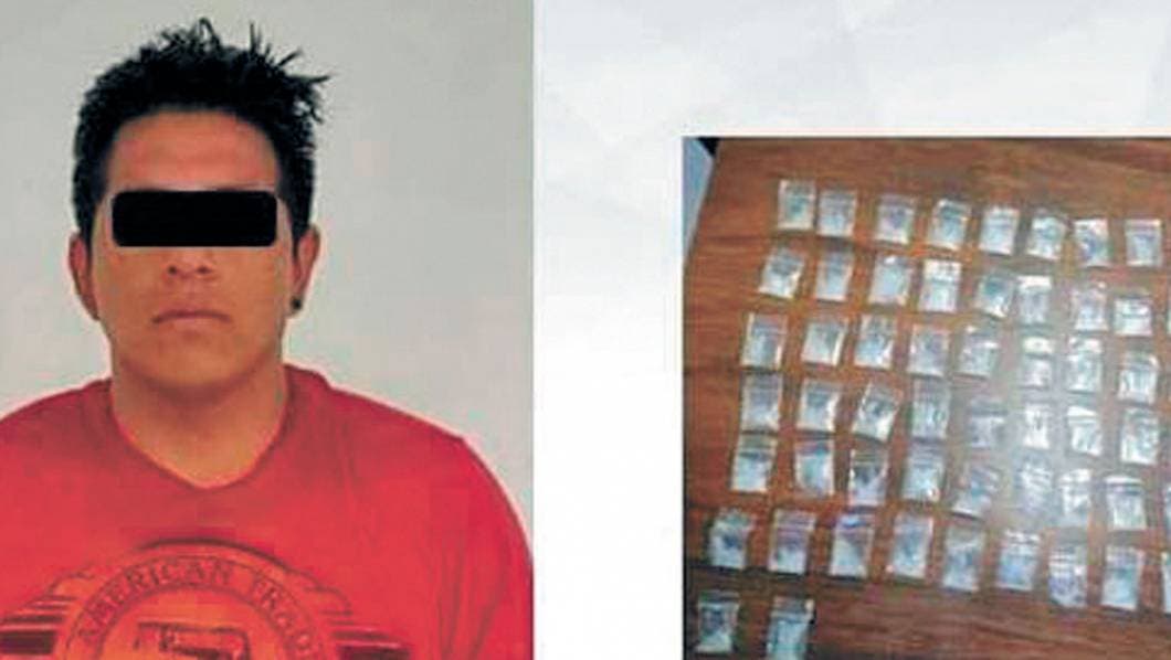 Cae en Zacatepec con 62 dosis de droga