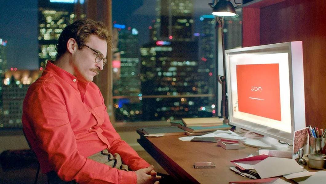 Imagen de la película Her que explora las relaciones con IA