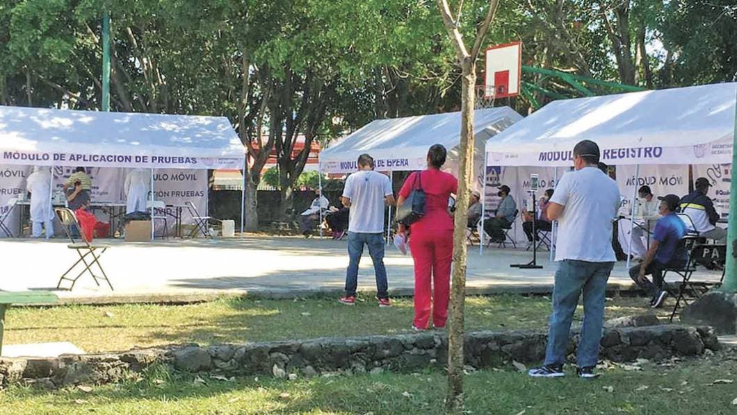 Operan 8 módulos de pruebas COVID en Morelos