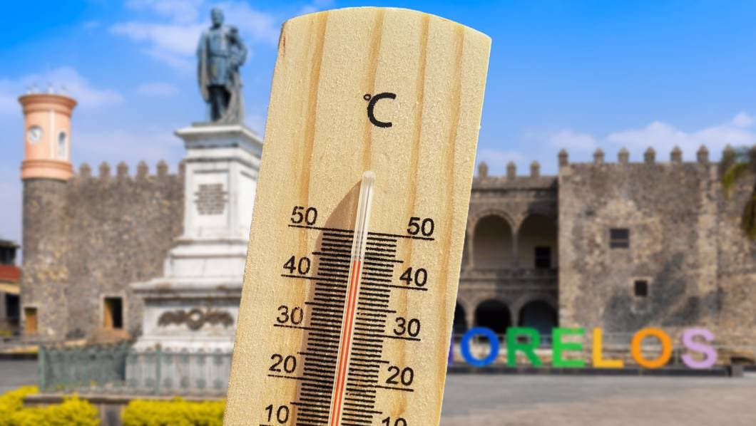 Termometro e imagen del palacio de Cortes