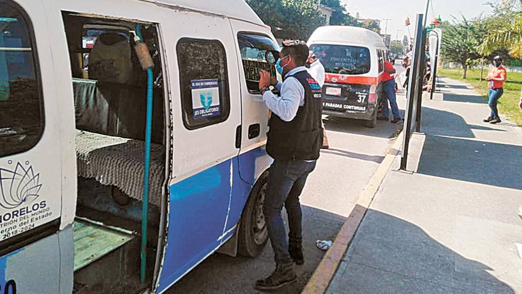 Multas en rutas de Morelos por no aplicar medidas sanitarias