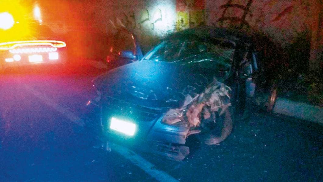 Chocan contra muro en Cuautla