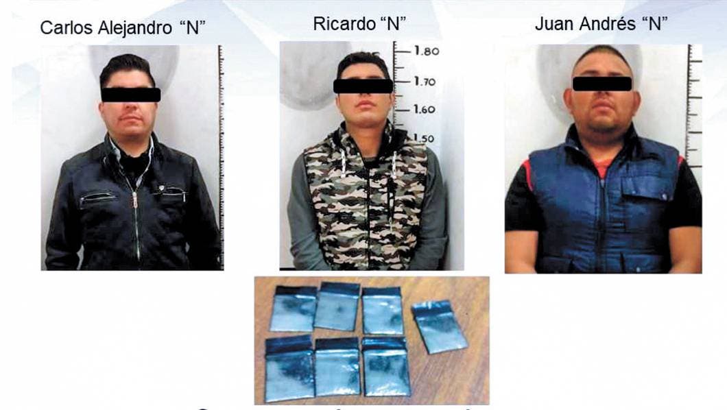 Detienen a tres sujetos con cocaína en Morelos