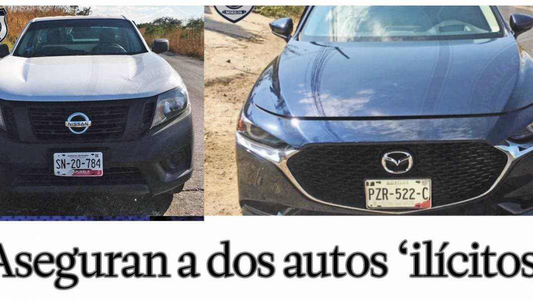 Aseguran dos autos ‘ilícitos’ en Yautepec