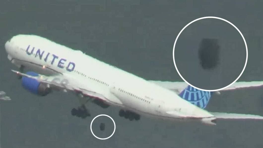 VIDEO: En pleno vuelo, avión pierde llanta y causa daños en tierra
