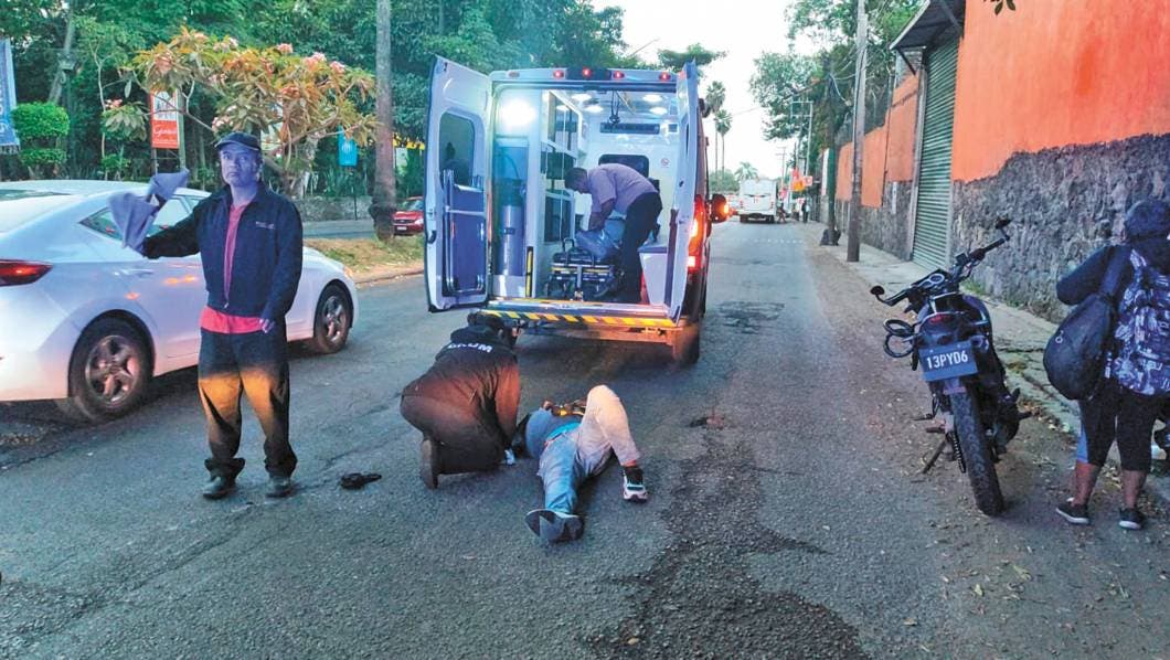 motociclista resultó lesionado