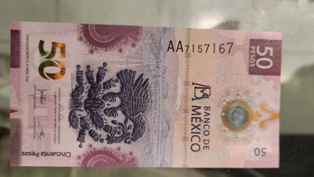 billete de 50 pesos ajolote vale 12 millones