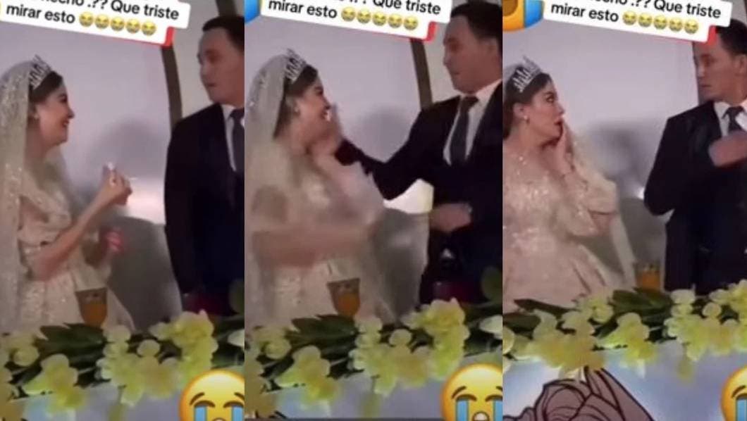 VIDEO: Novio agrede a su esposa en su boda y todo es captado en video