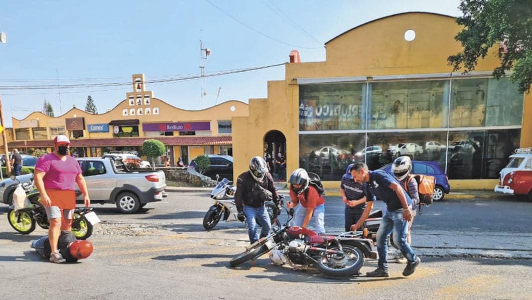 Tiran a motociclista en Jiutepec