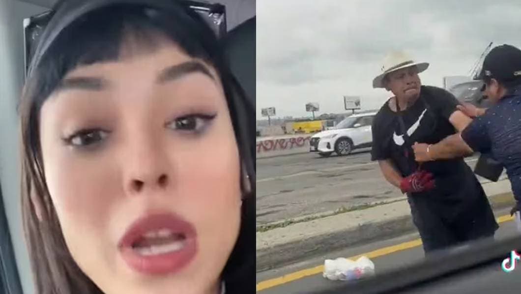 VIDEO: Queda atrapada Danna Paola en pelea callejera en Tijuana