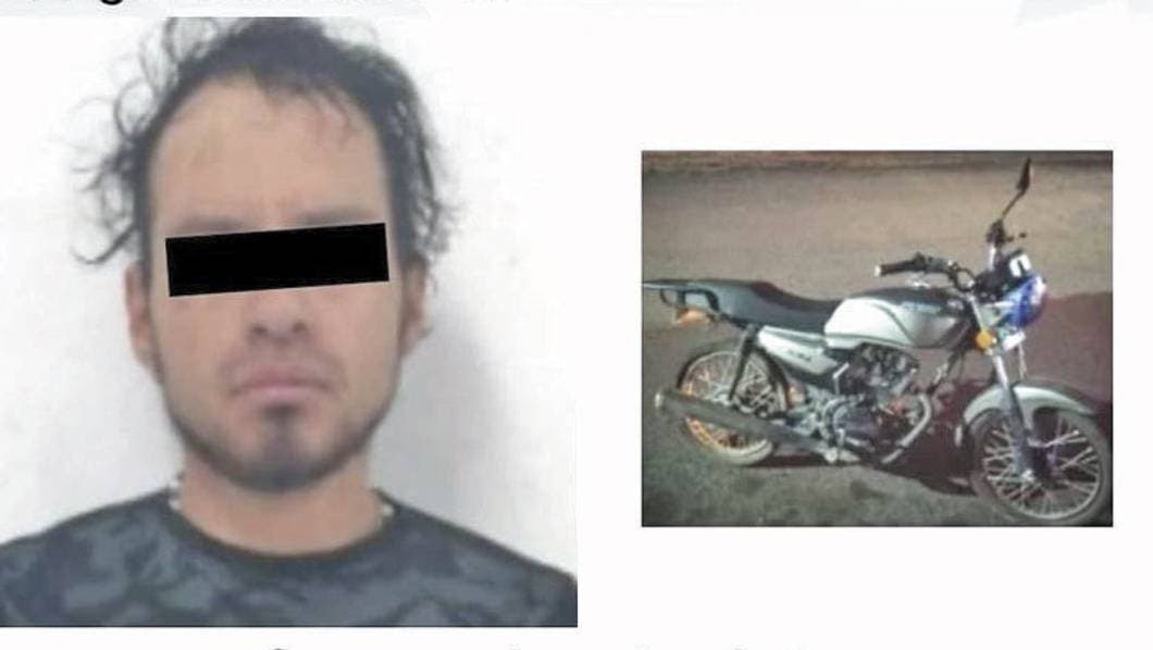 Cae con moto robada en Morelos