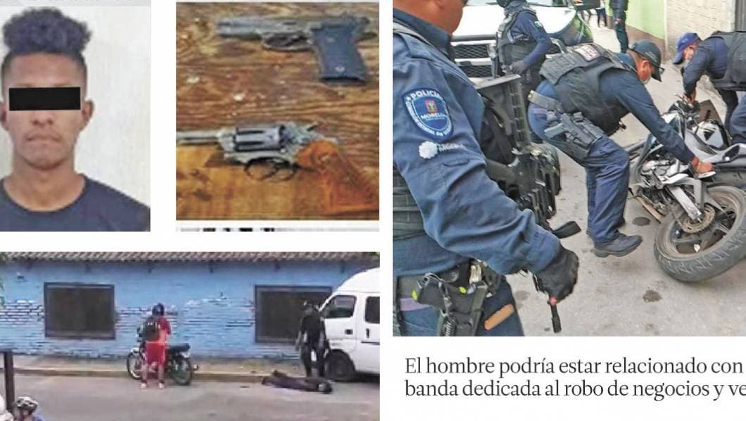 Traía droga, moto robada y una pistola en Jiutepec