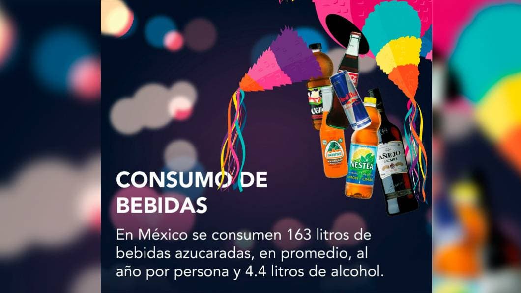 Incrementa consumo de bebidas alcohólicas, azucaradas y refrescos en temporada decembrina