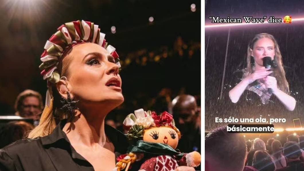 VIDEO: Adele enseña a fans en Múnich como hacer la "Ola Mexicana" durante concierto 