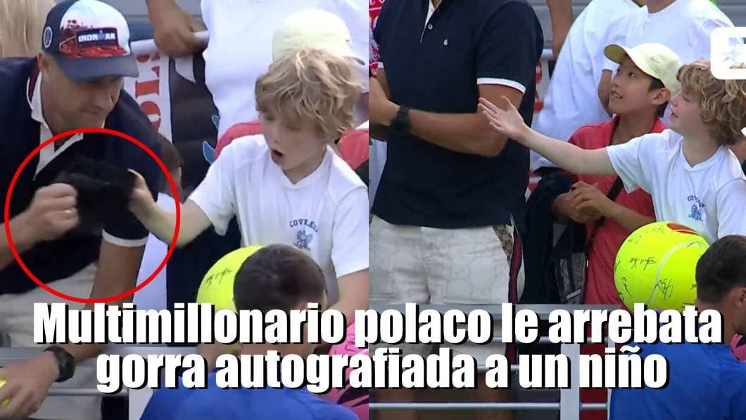 Multimillonario polaco le arrebata gorra autografiada a un niño