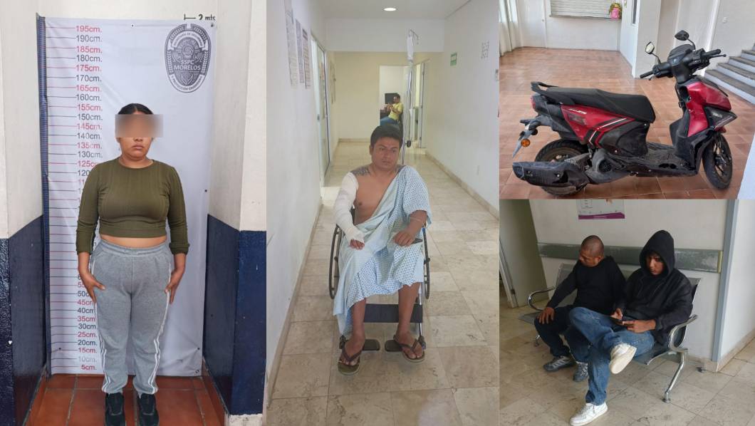 Mujer roba moto en pleno accidente y golpea a policía en Axochiapan