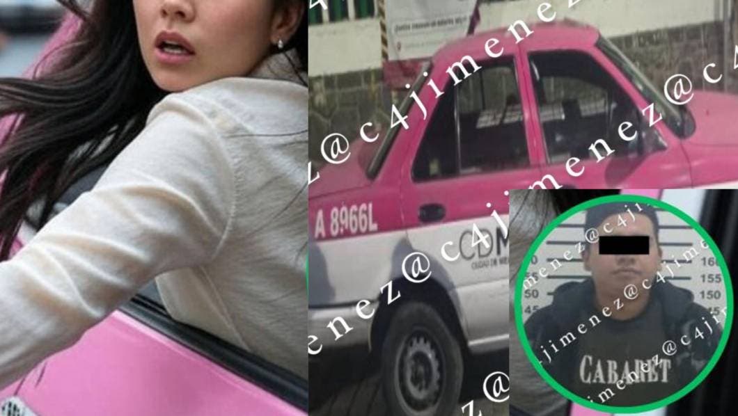 mujer se lanza de taxi