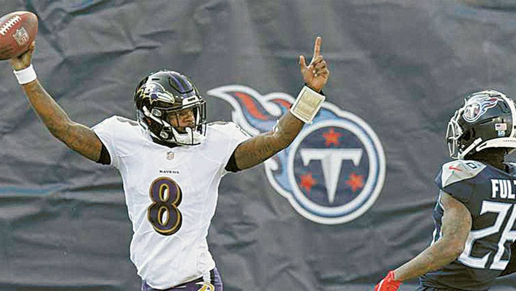 NFL: Vuelan los Cuervos de Baltimore sobre los Titanes de Tennessee