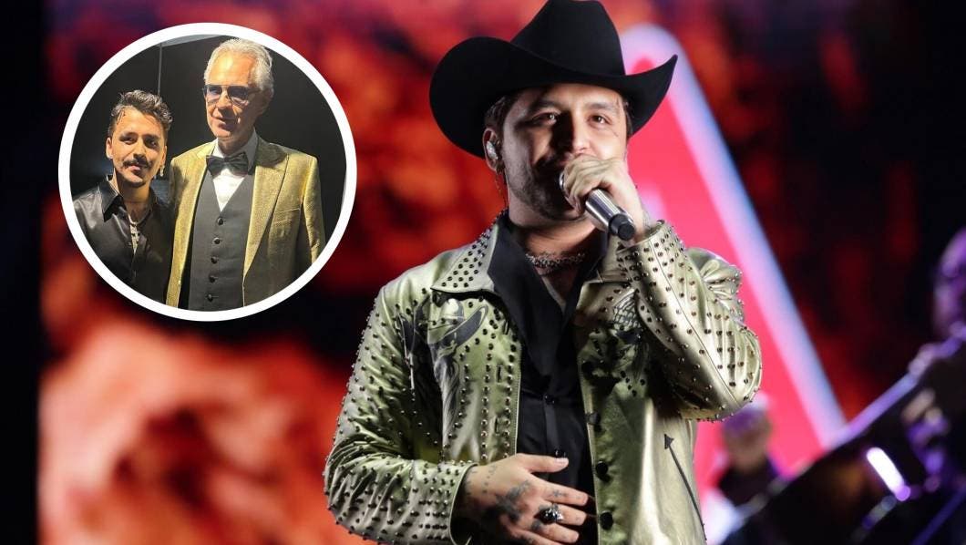Christian Nodal estará en el aniversario de Andrea Bocelli