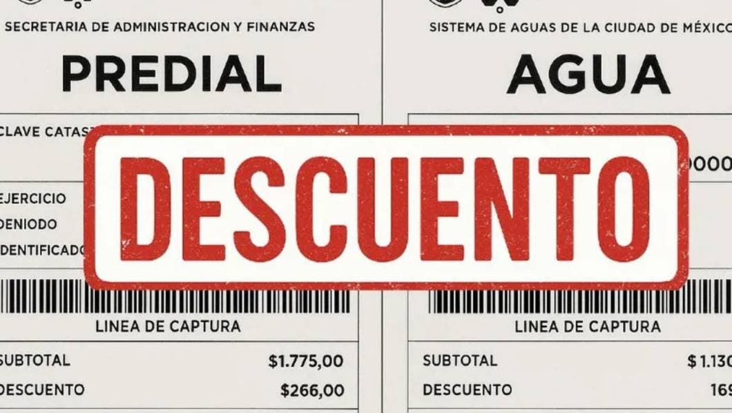 Anuncian condonación de multas y recargos en pagos de predial y agua para 2026 en CDMX