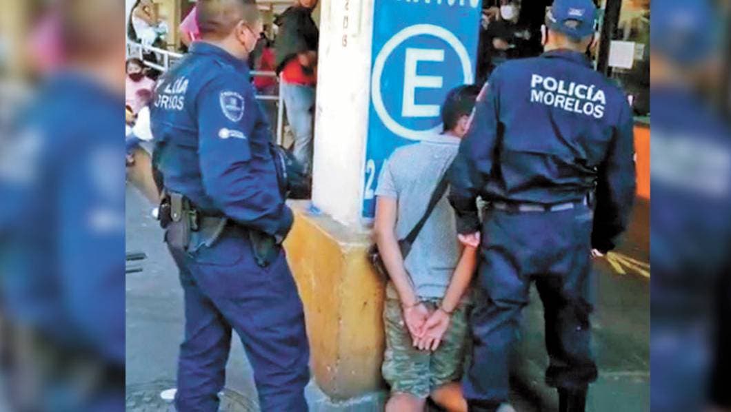 Detienen a ratero en Centro de Cuernavaca