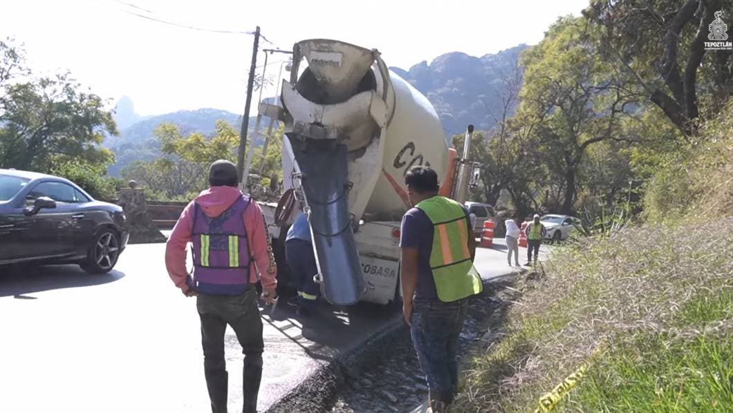 El Gobierno Municipal de Tepoztlán inició trabajos de mejoramiento de la infraestructura vial