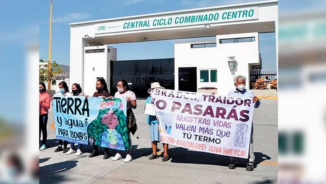 Bloquean pobladores de Huexca acceso a termoeléctrica