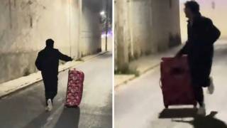 Ritual de Año Nuevo sale mal: joven corre con su maleta...