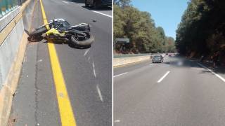 Motociclista habría muerto tras derrapar en la México-Cuernavaca