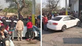 Mujer atropella a dos menores en Xoxocotla y se da a la fuga; vecinos se manifiestan ante lo sucedido