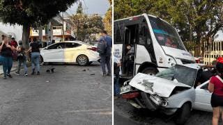 Ruta Interescolar sin frenos provoca choque múltiple en Cuernavaca