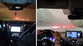 Tormenta de arena nubla la vista de automovilistas en la México - Cuernavaca 